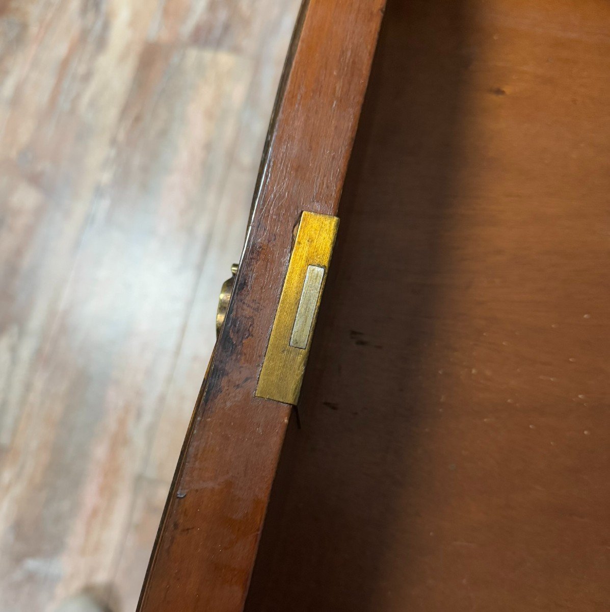 According To The Creations Of Charles Cressent: Marquetry Minister's Desk, Late 19th Century-photo-4