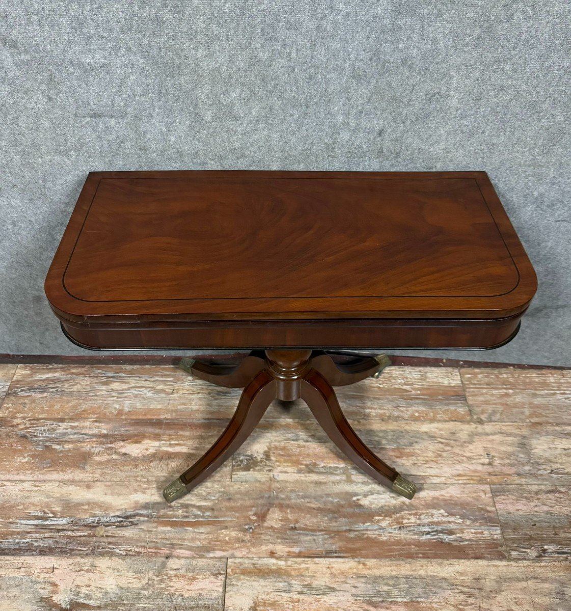 Empire Style Mahogany Games Table Circa 1850-photo-1