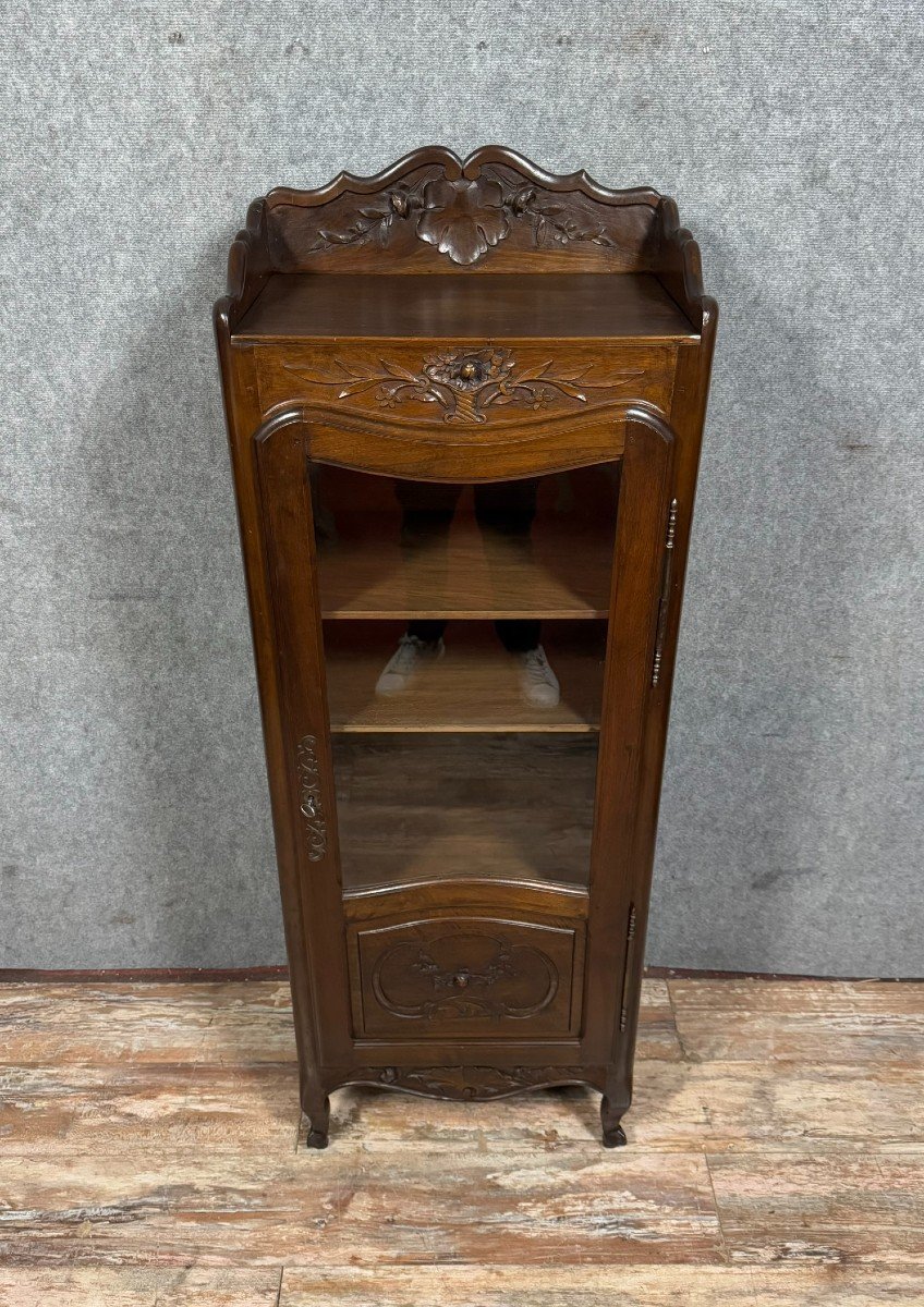 Louis XV Style Provencal Bonnetière In Solid Oak Circa 1900-photo-1