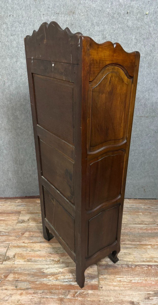 Louis XV Style Provencal Bonnetière In Solid Oak Circa 1900-photo-6