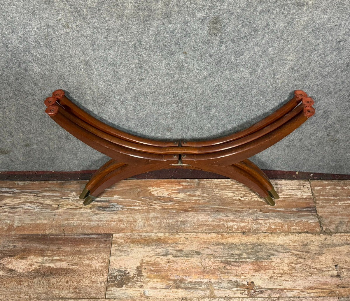 Table Basse Dite "Spiderleg" En Bois, Verre Et Laiton Doré Vers 1950-1960-photo-6