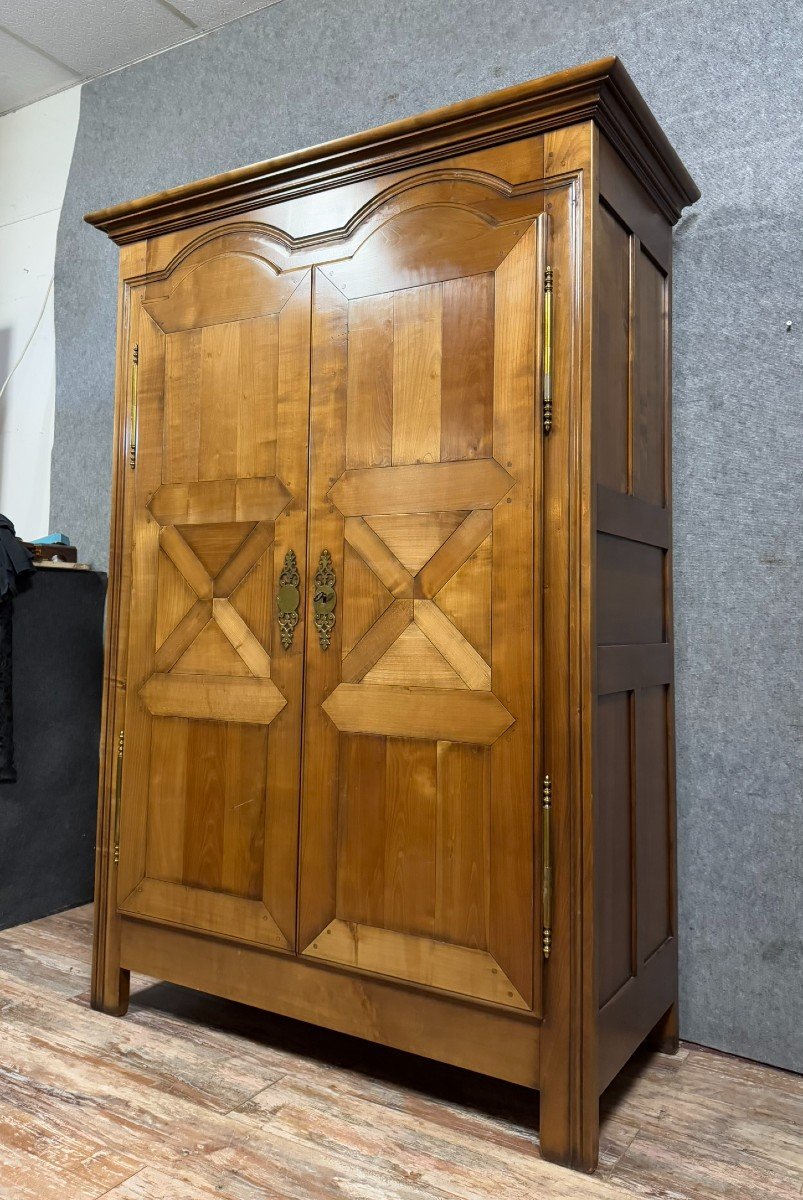 René Trotel: Louis XIV Style Wardrobe Stamped Circa 1950-photo-3