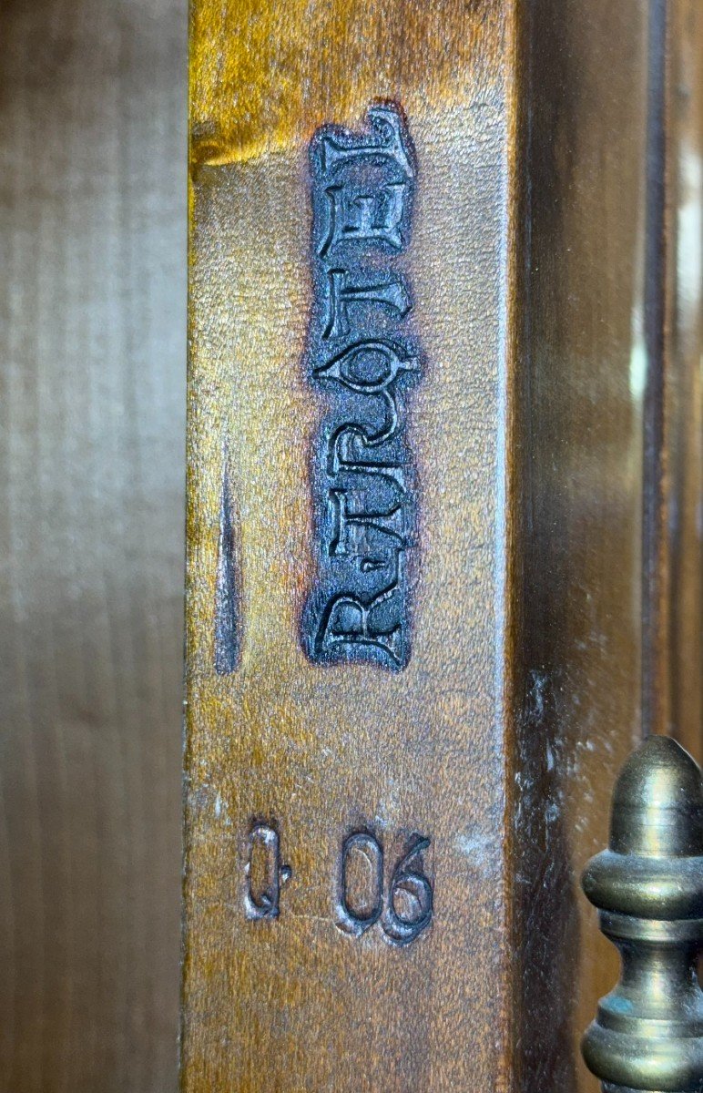 René Trotel: Louis XIV Style Wardrobe Stamped Circa 1950-photo-6