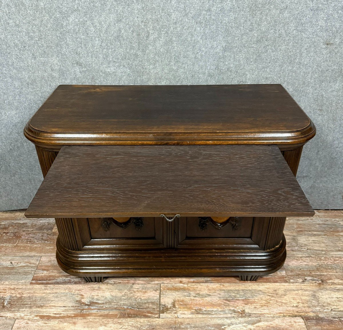 Art Nouveau Period Sideboard In Oak And Burl Circa 1900-photo-4