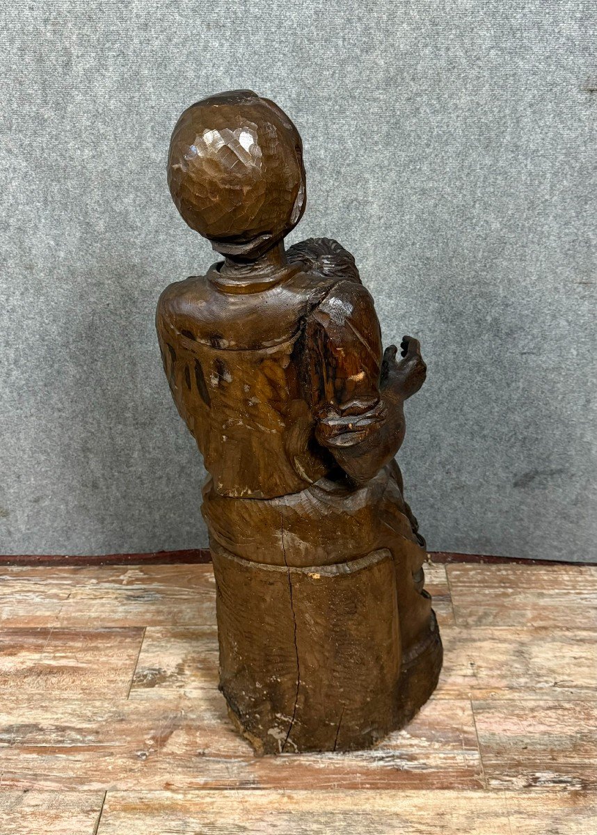 17th Century French School: Sculpture Depicting A Maternity-photo-6