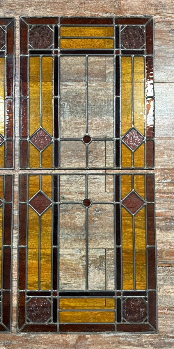 French School Of The End Of The 19th Century: Series Of Stained Glass Windows From A Chapel In The Lyon Region (a)-photo-4