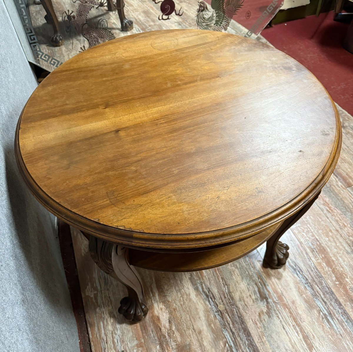 Mahogany Pedestal Table, Napoleon III Period, Circa 1850-photo-5