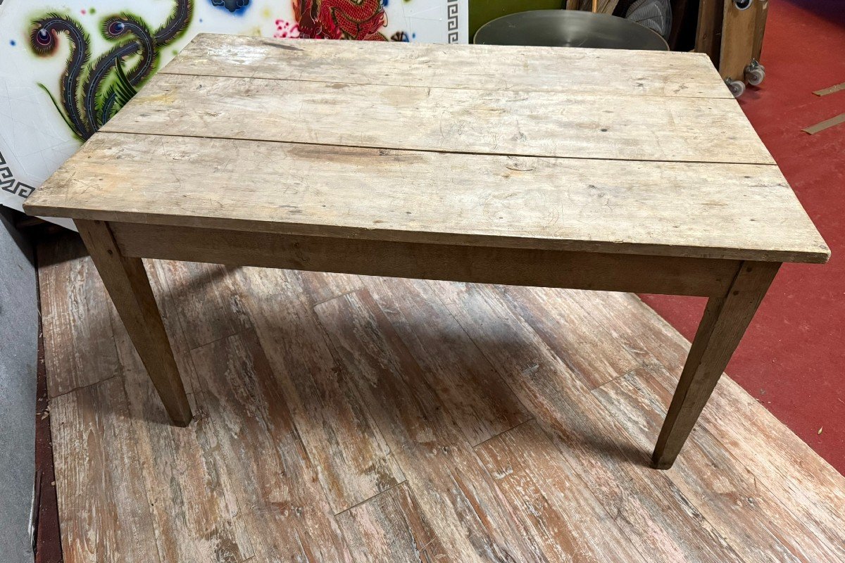 Bureau époque Louis XVI En Bois Décapé Vers 1800-photo-6