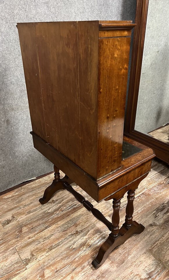 Restoration Period Mahogany Desk And Display Cabinet-photo-7