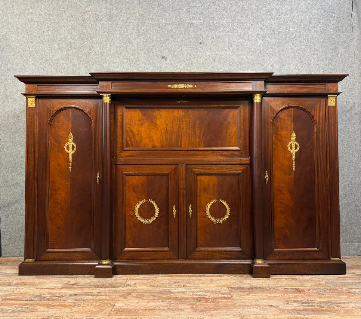 Buffet En Cabinet Style Empire En Acajou Vers 1920-1940