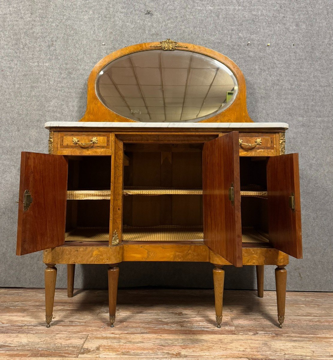 Louis XVI Style Marquetry Buffet Circa 1880-photo-5