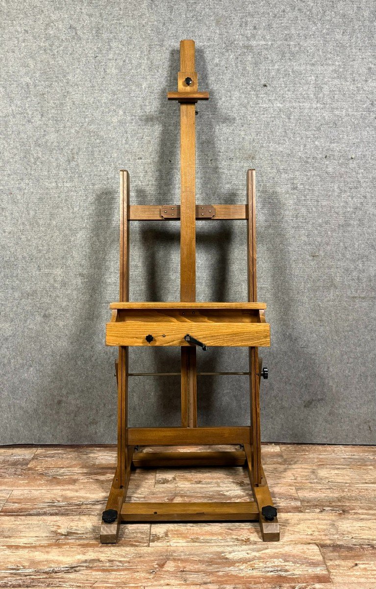 20th Century Oak Painter's Easel Circa 1950-photo-1