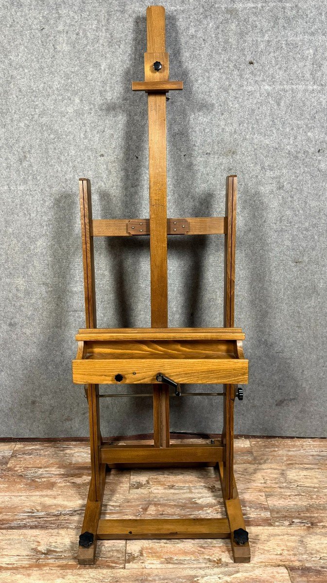 20th Century Oak Painter's Easel Circa 1950-photo-3