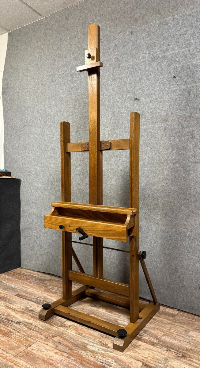 20th Century Oak Painter's Easel Circa 1950-photo-7