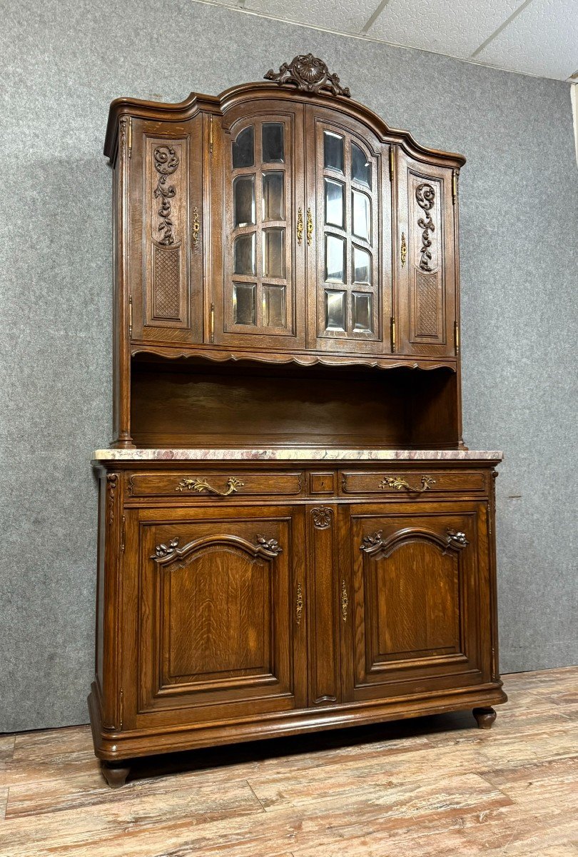 Napoleon III Period Two-body Buffet In Oak Circa 1850-photo-1