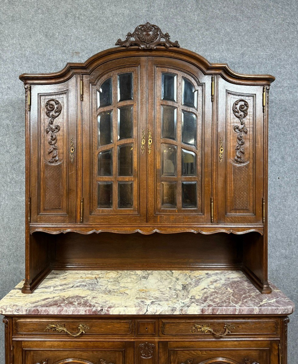 Napoleon III Period Two-body Buffet In Oak Circa 1850-photo-3