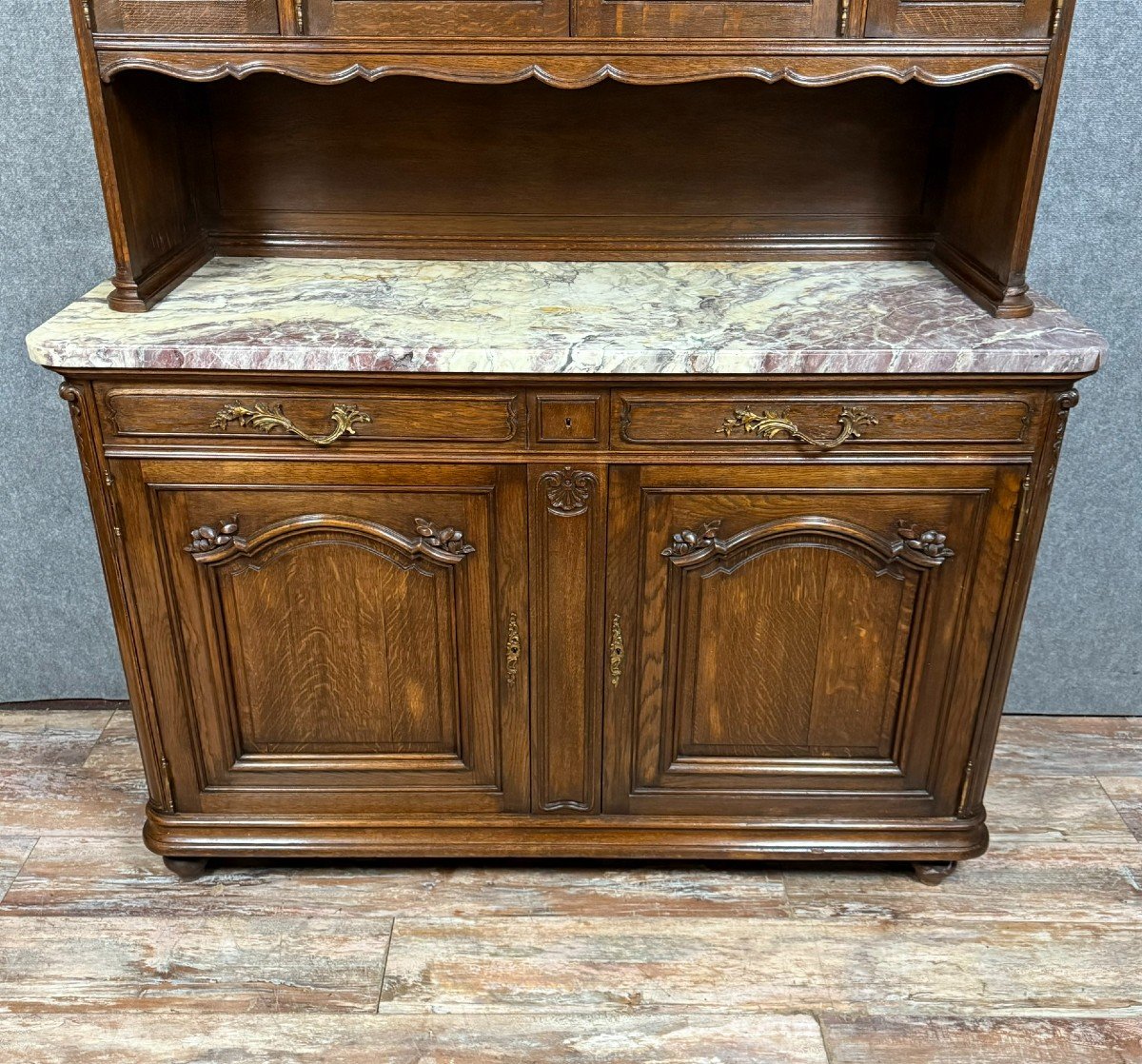 Napoleon III Period Two-body Buffet In Oak Circa 1850-photo-4