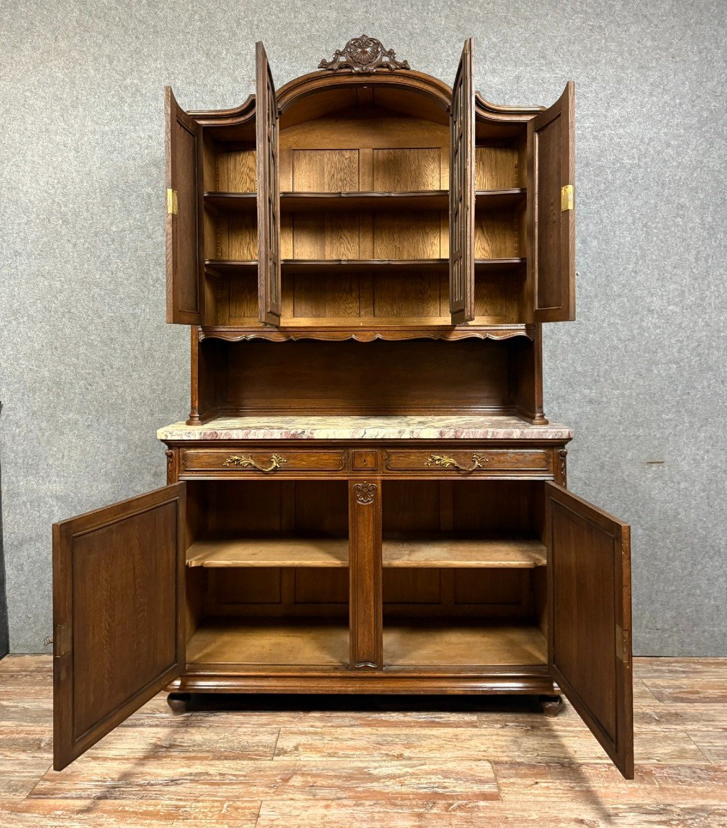 Napoleon III Period Two-body Buffet In Oak Circa 1850-photo-6