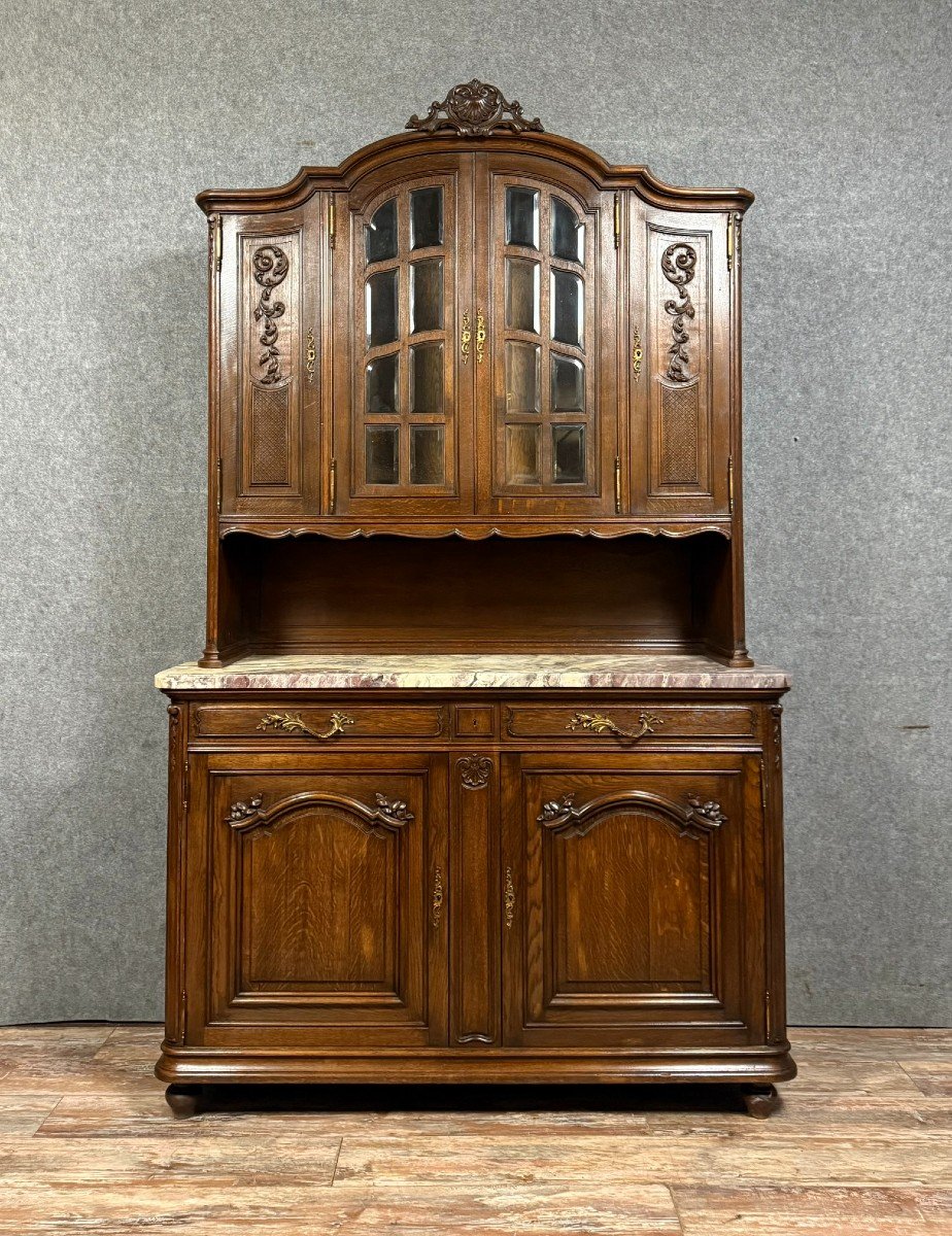 Napoleon III Period Two-body Buffet In Oak Circa 1850