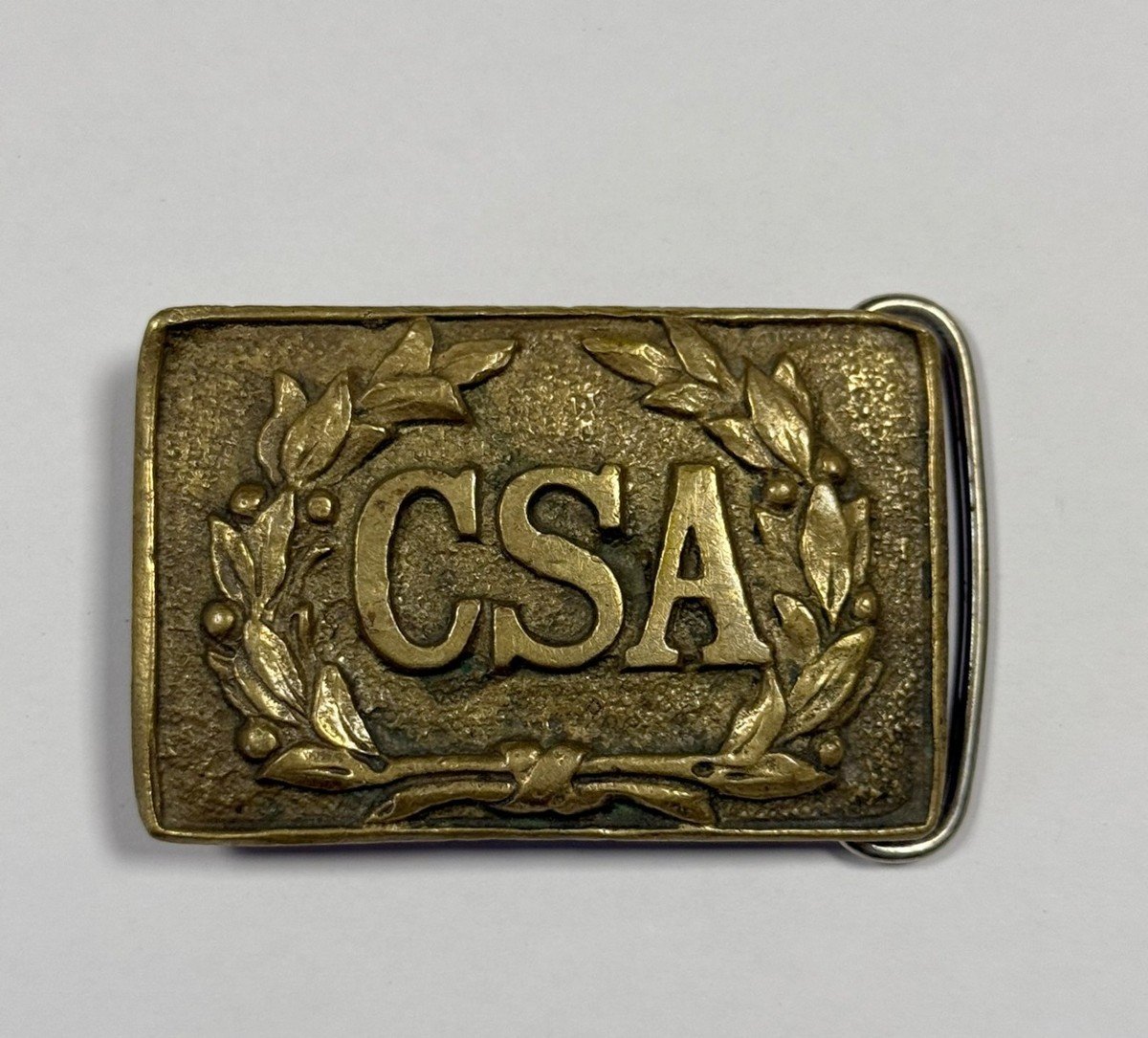 Csa Civil War Gilt Bronze Cavalry Buckle