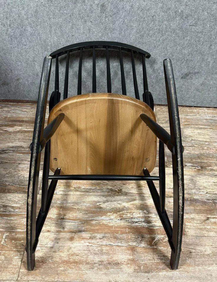 Vintage Rocking Chair By Ilmari Tapiovaara For Asko, 1960s-photo-4