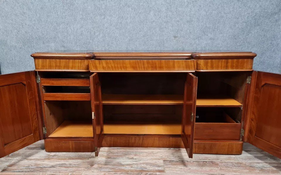 Napoleon III Period Sideboard In Blond Mahogany Circa 1850-photo-1