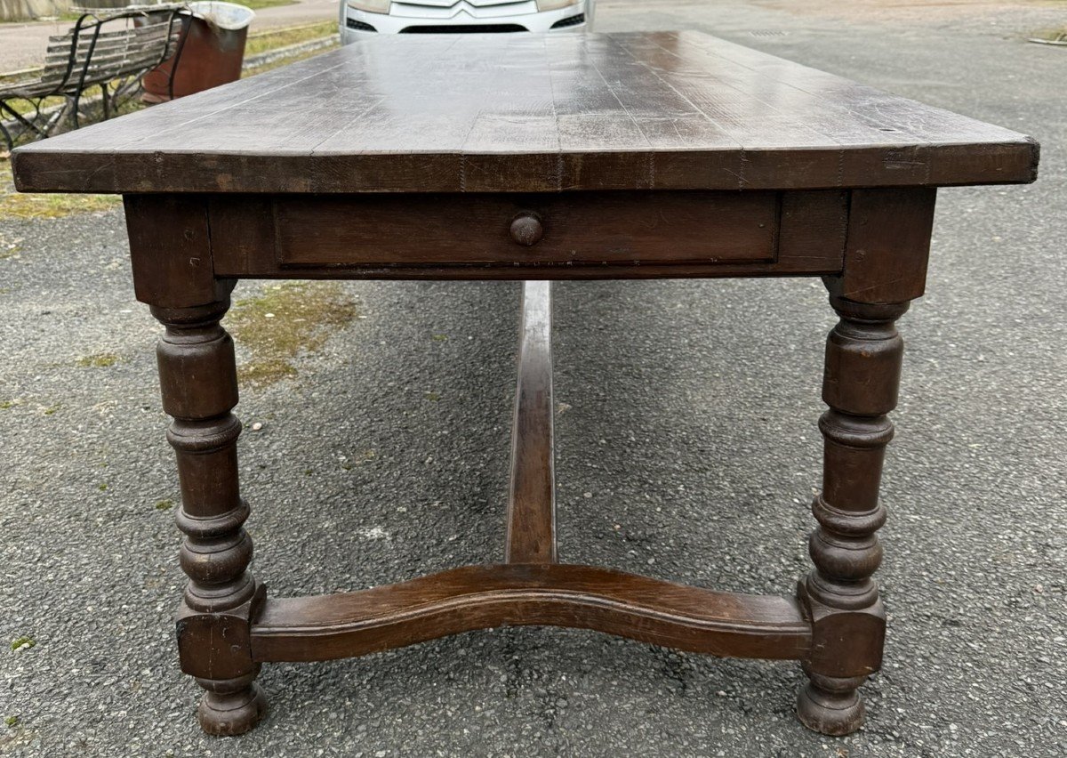 Huge Louis XIII Style Solid Oak Farmhouse Table -photo-5