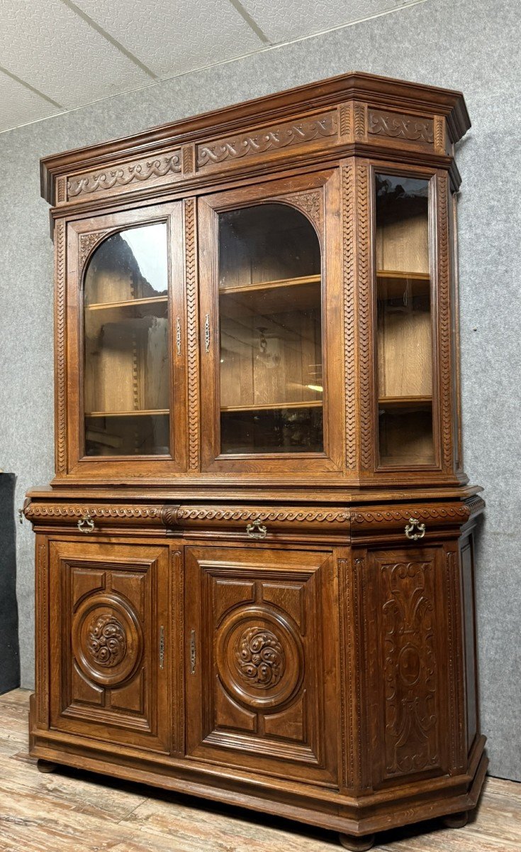 Renaissance Style Museum Library In Carved Oak -photo-1