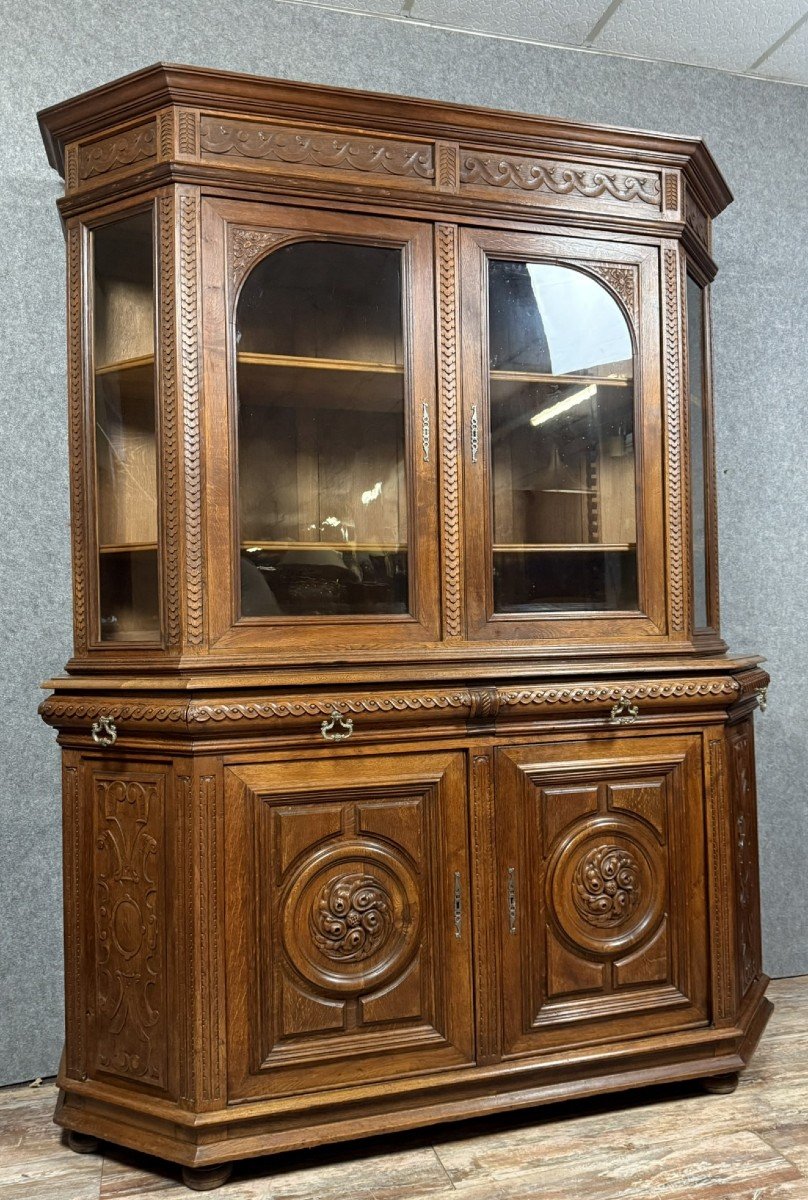 Renaissance Style Museum Library In Carved Oak -photo-2