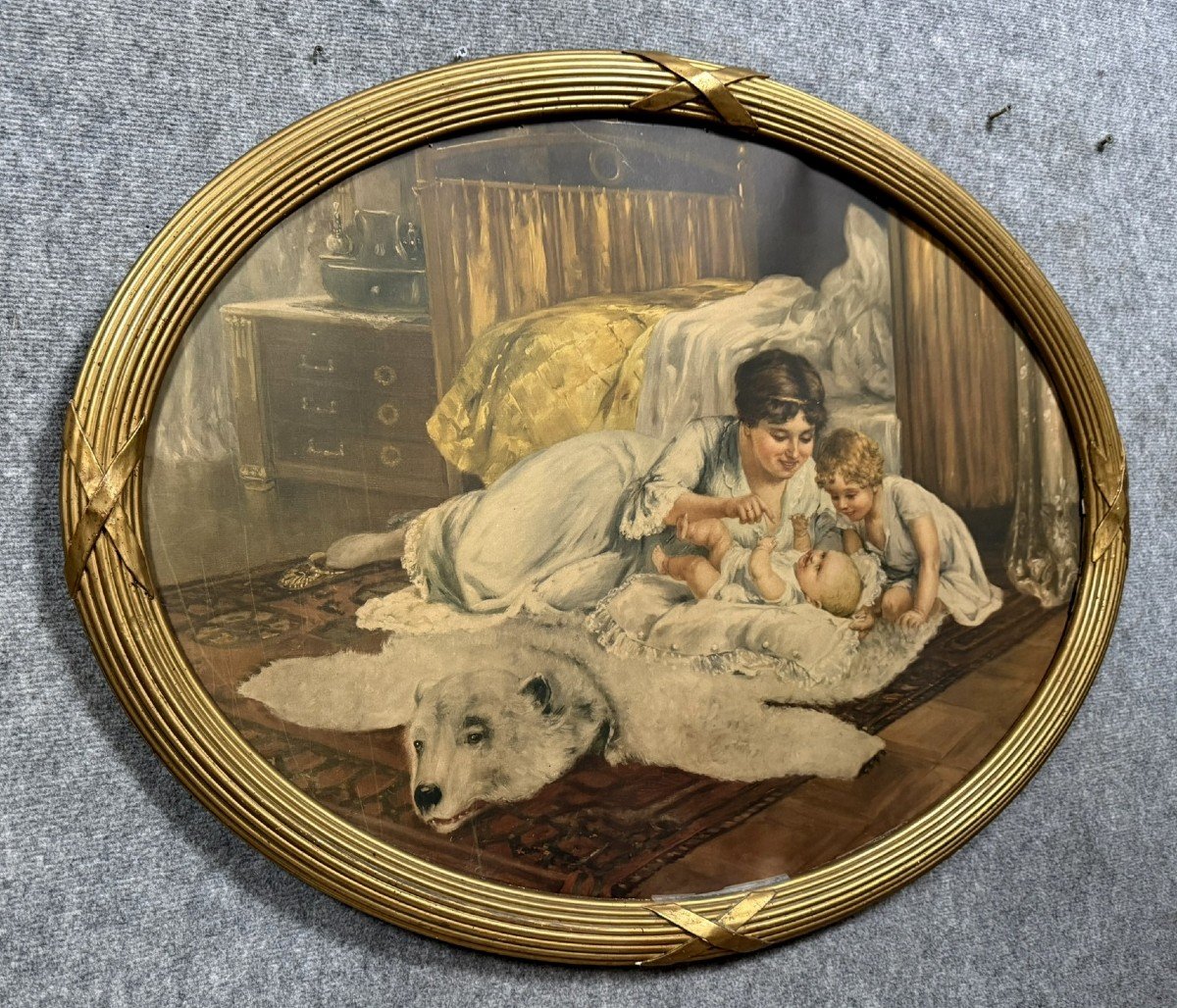 Color Chromolithograph Table In Oval View  -photo-1