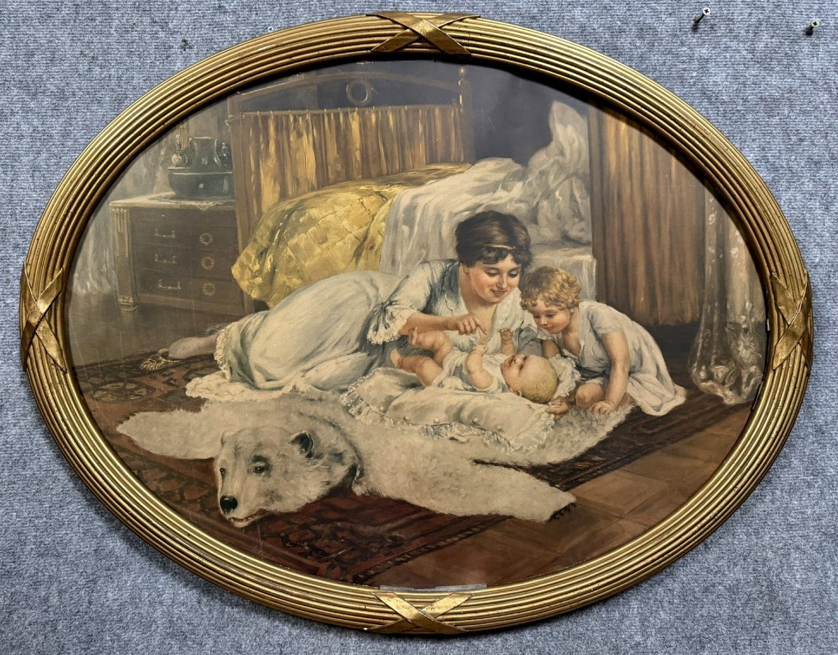 Color Chromolithograph Table In Oval View  -photo-3