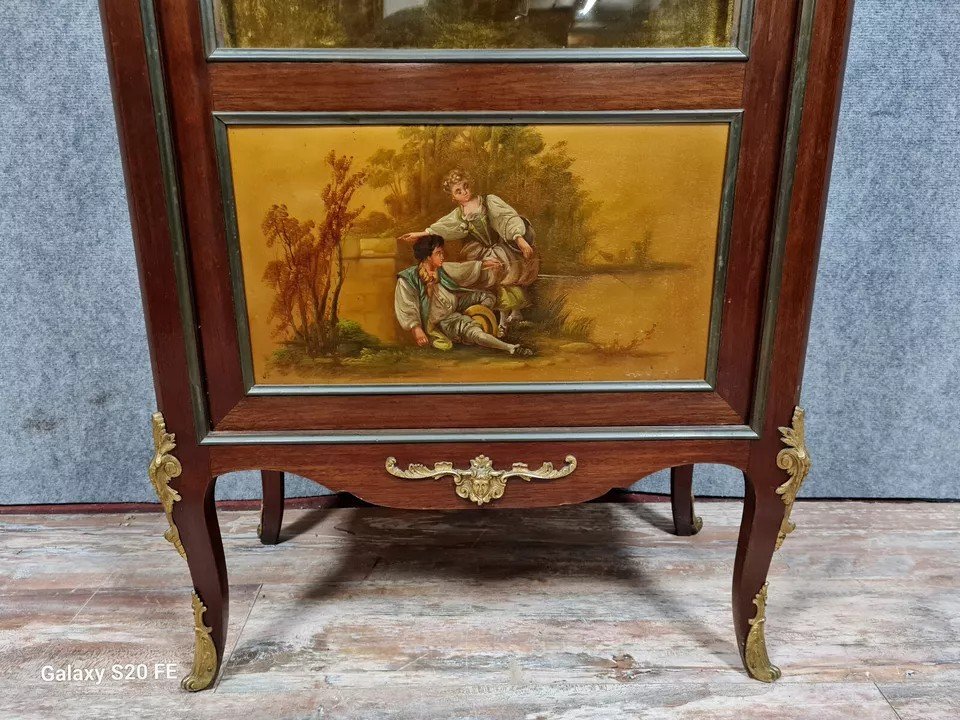 Louis XV Style Display Cabinet Stamped In Mahogany And Martin Varnish Circa 1860-1880-photo-2