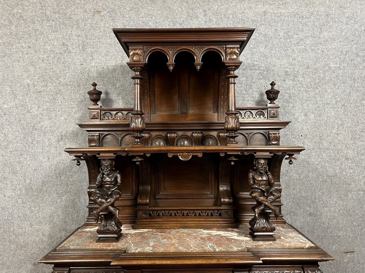 Renaissance Style Walnut Satyr Buffet -photo-1