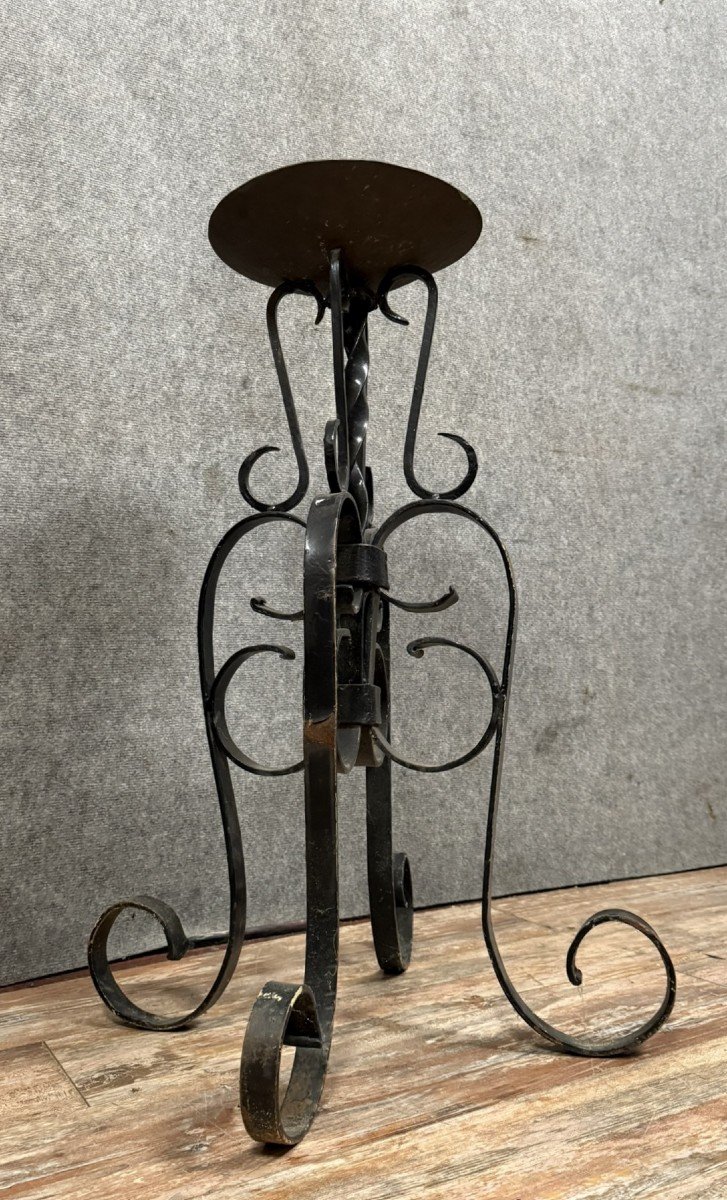 Wrought Iron Candlestick Holder -photo-2