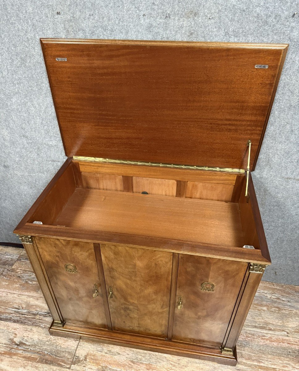 Empire Style Buffet In Mahogany And Gilded Bronzes -photo-3