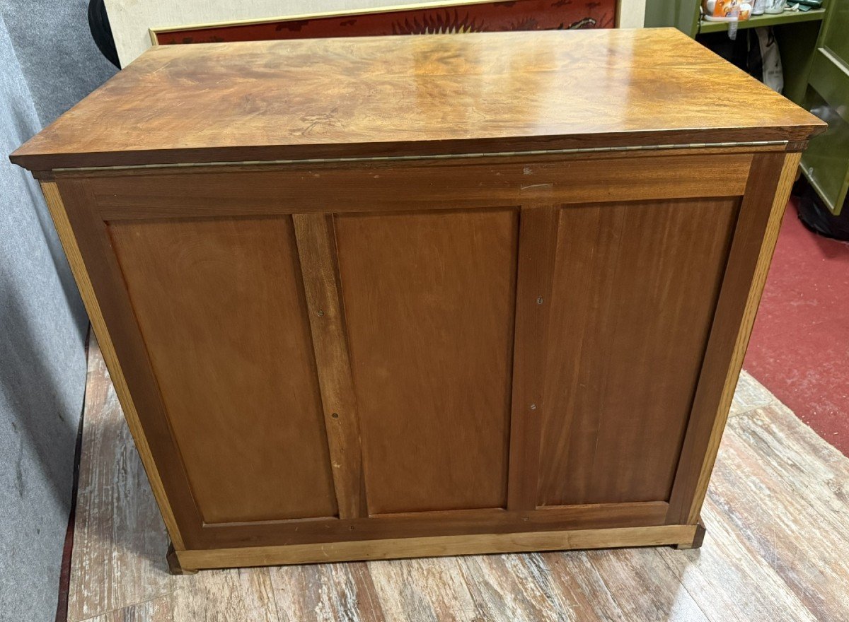 Empire Style Buffet In Mahogany And Gilded Bronzes -photo-8