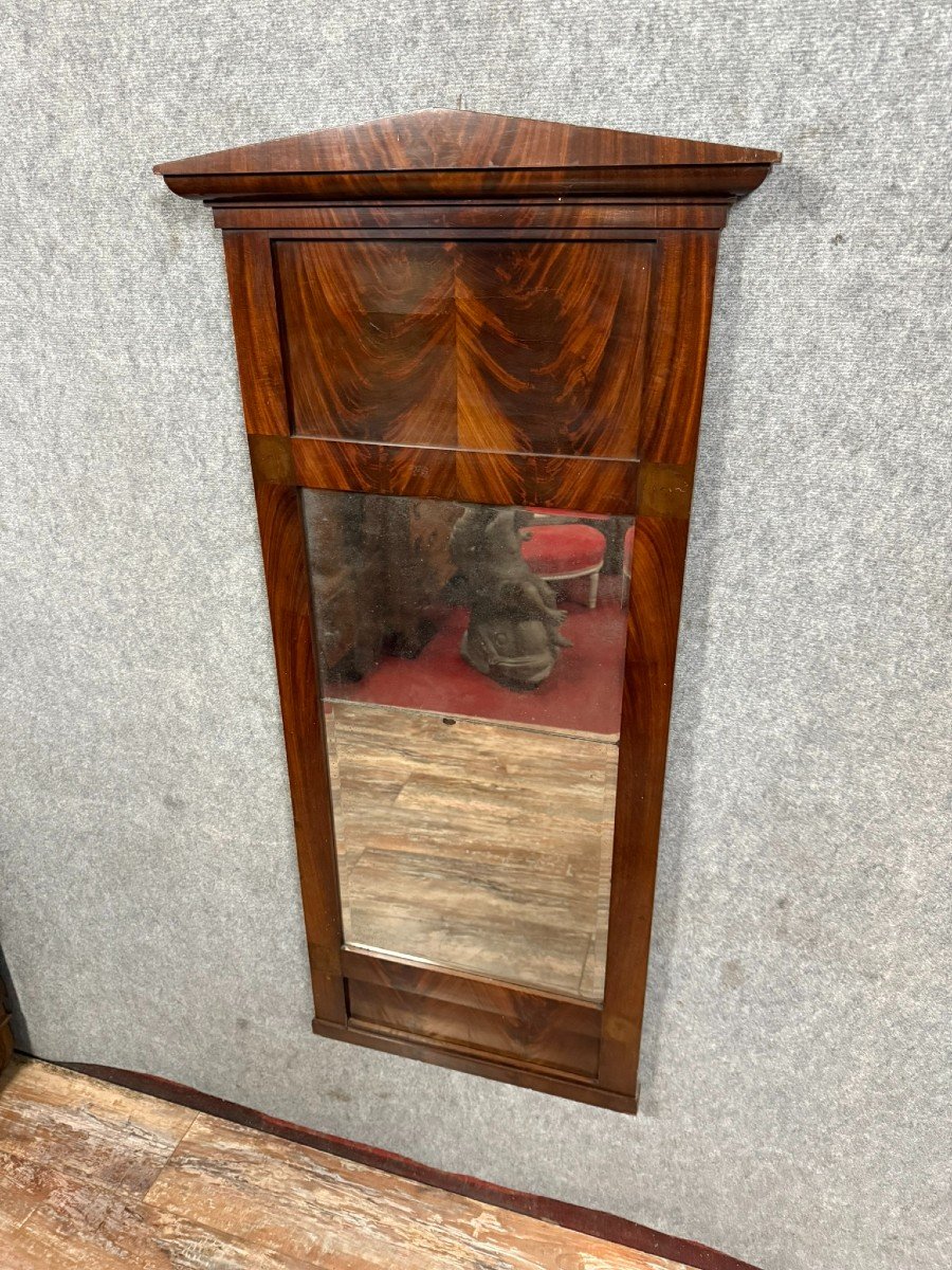 Empire Consulate Mahogany Mirror, 19th Century-photo-3