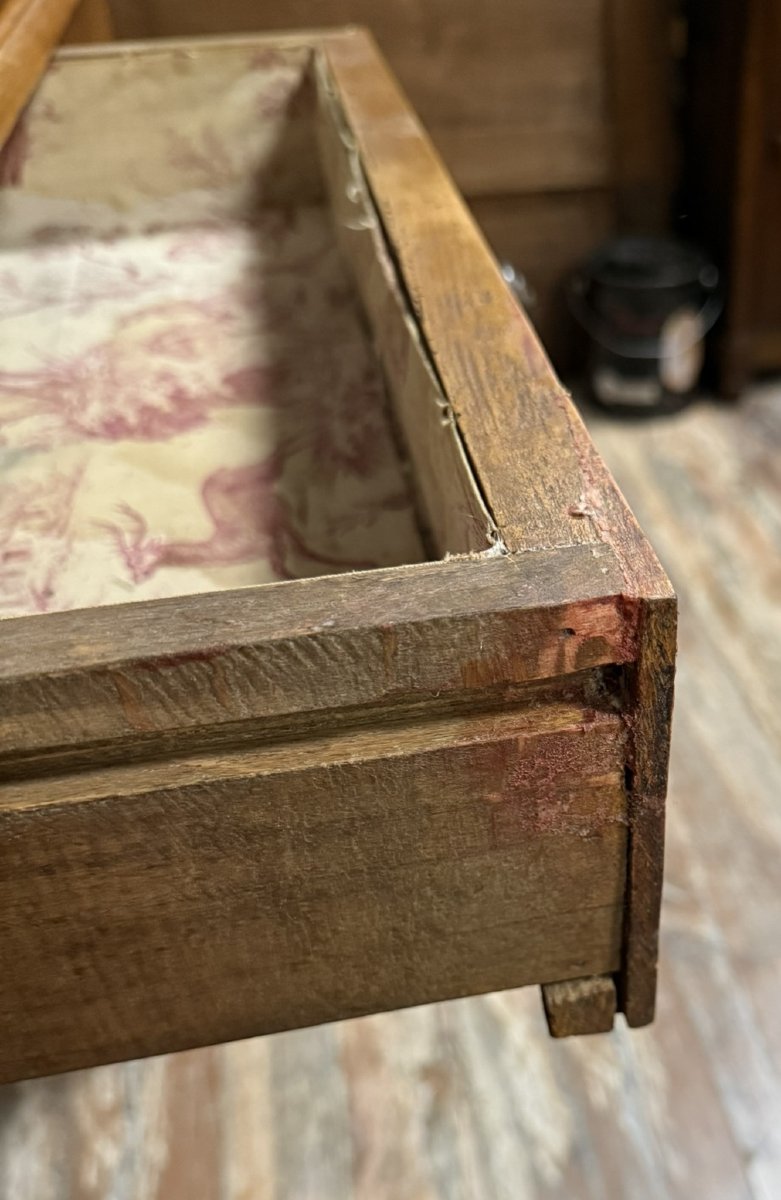 Louis XV Period Center Desk In Solid Cherry Wood -photo-5