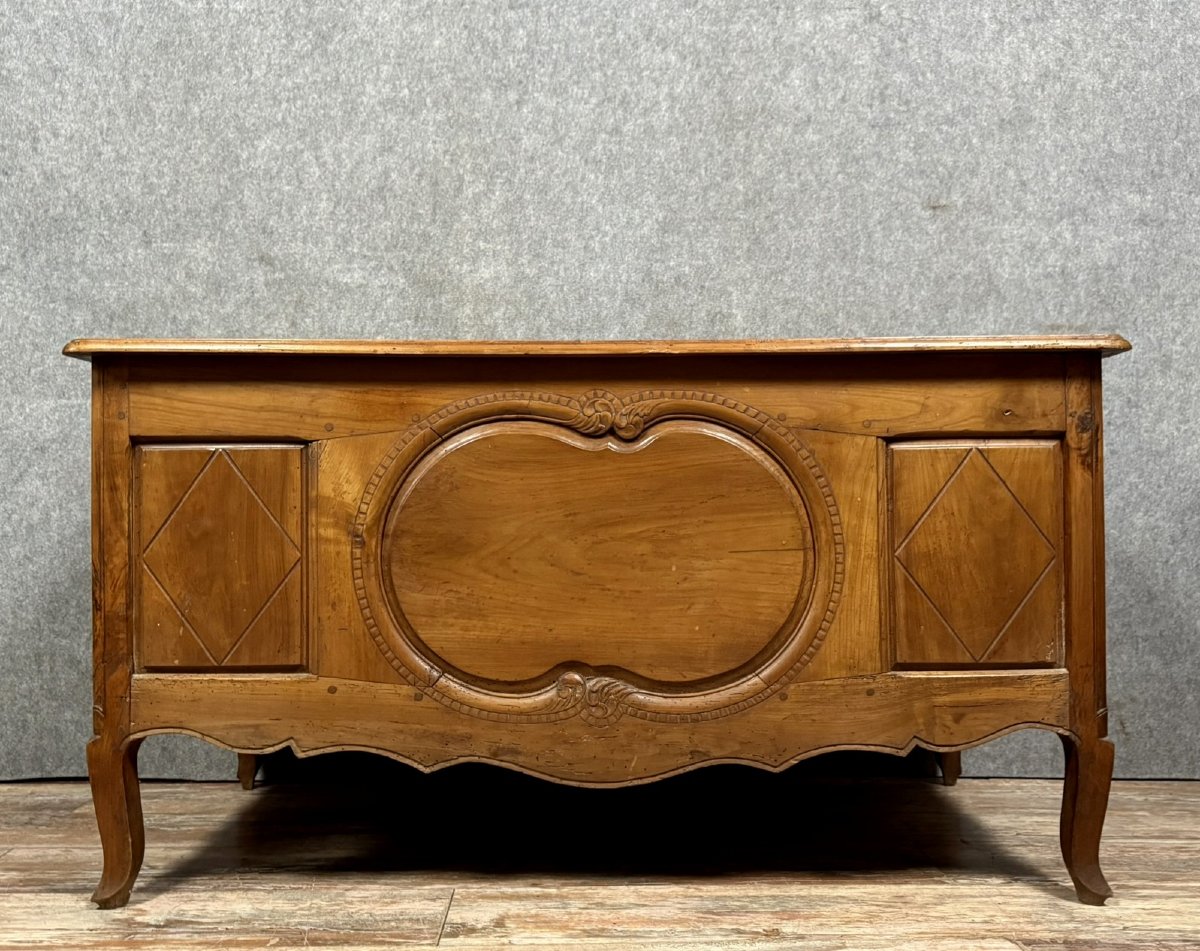 Louis XV Period Center Desk In Solid Cherry Wood -photo-6