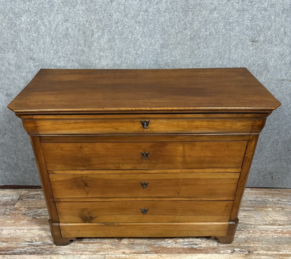 Louis Philippe Period Chest Of Drawers In Walnut -photo-1