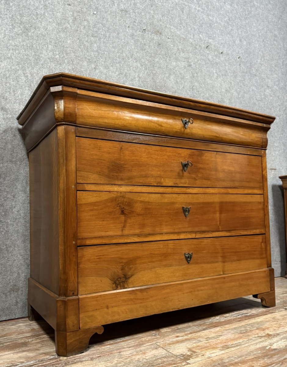 Louis Philippe Period Chest Of Drawers In Walnut -photo-3