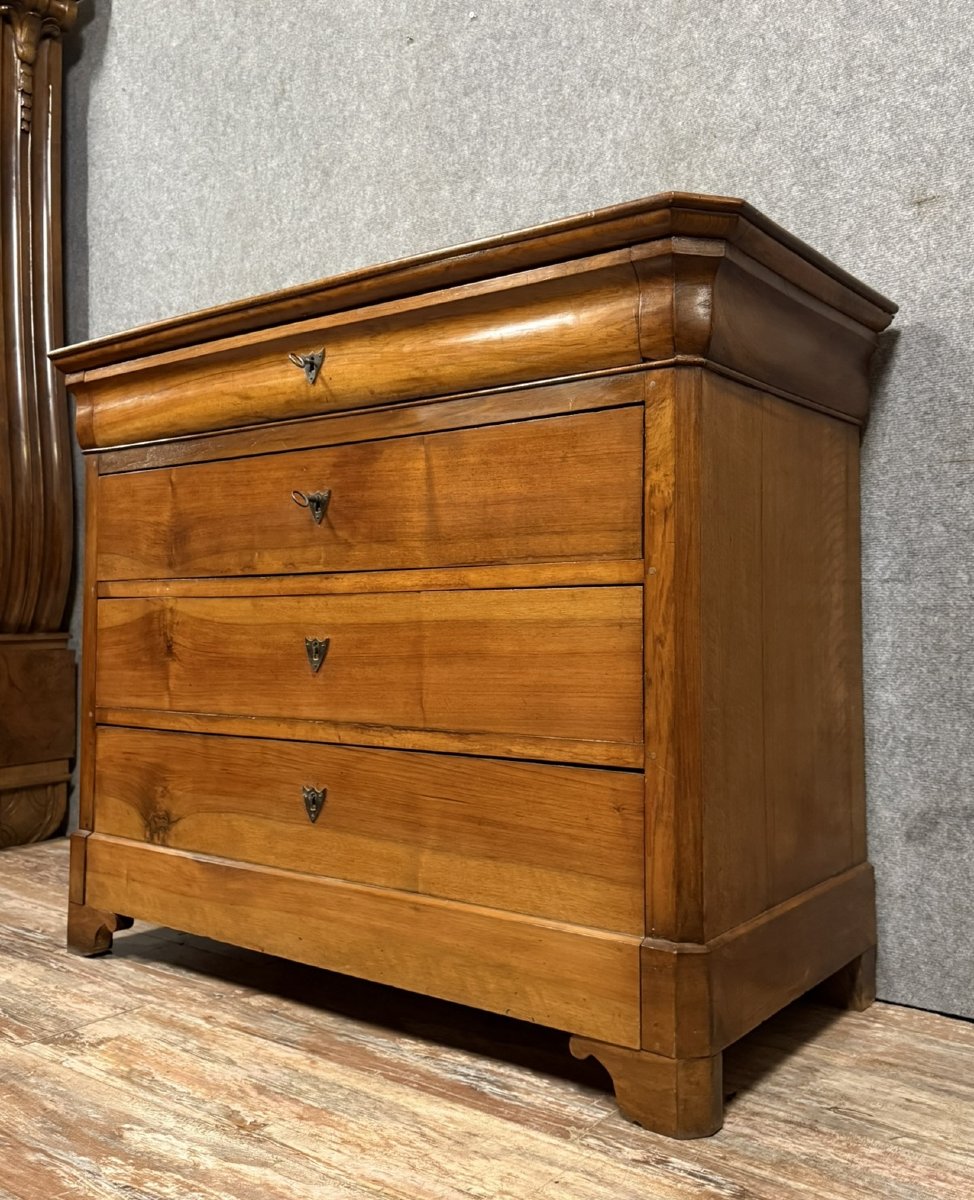 Louis Philippe Period Chest Of Drawers In Walnut -photo-4