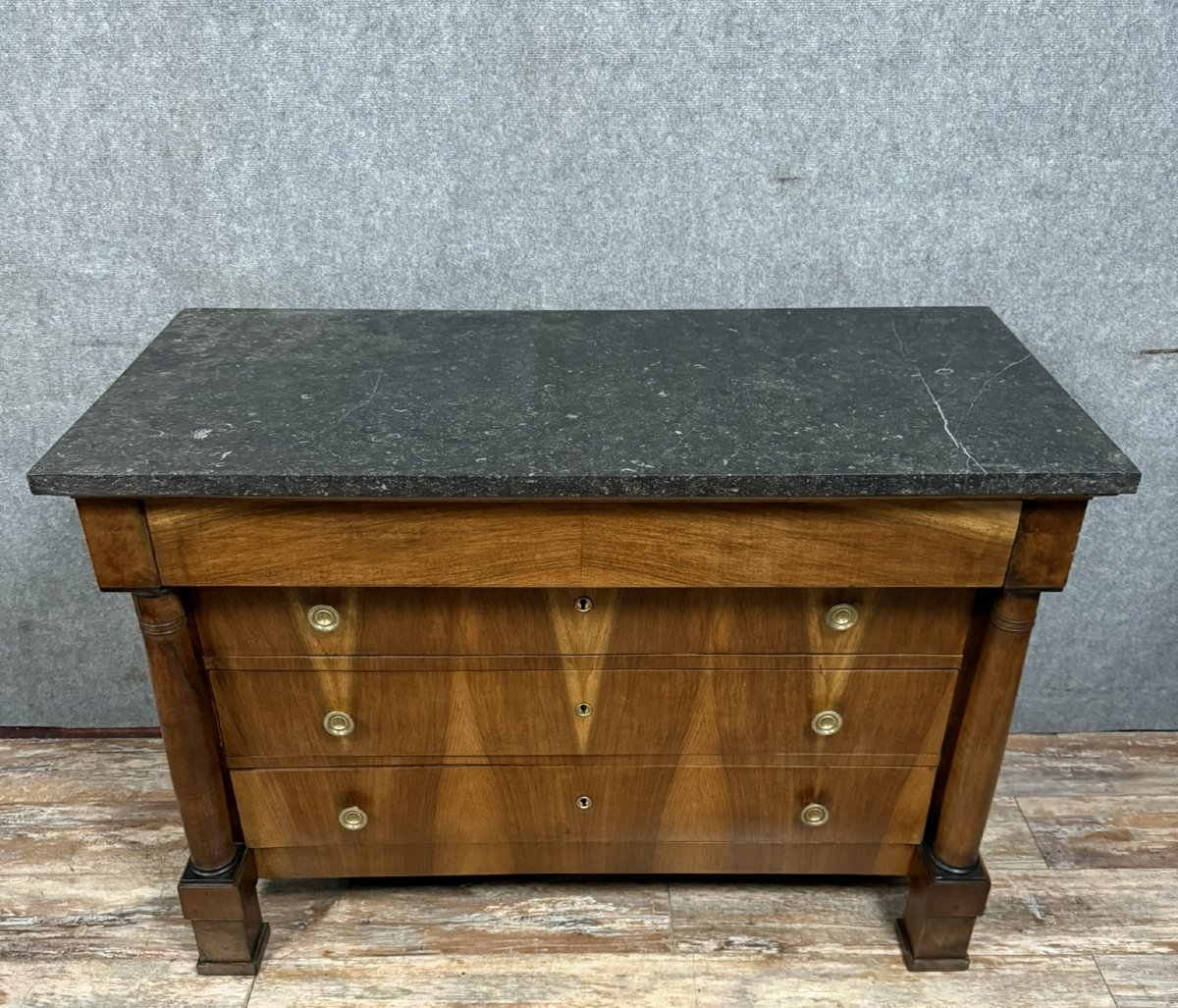 Empire Period Chest Of Drawers In Mahogany -photo-1