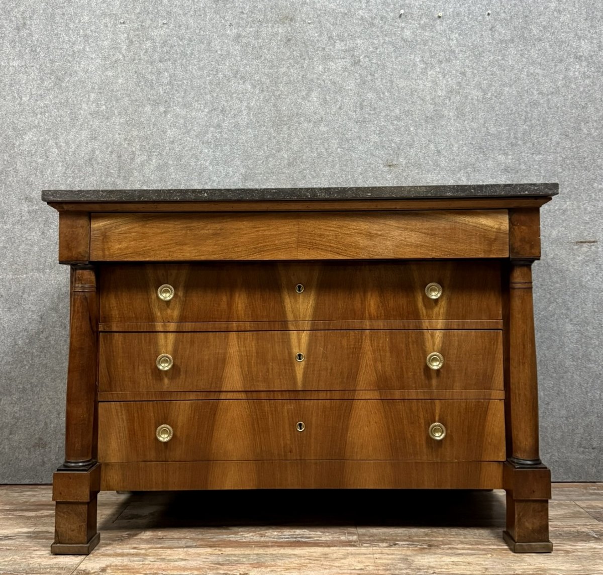 Empire Period Chest Of Drawers In Mahogany -photo-2