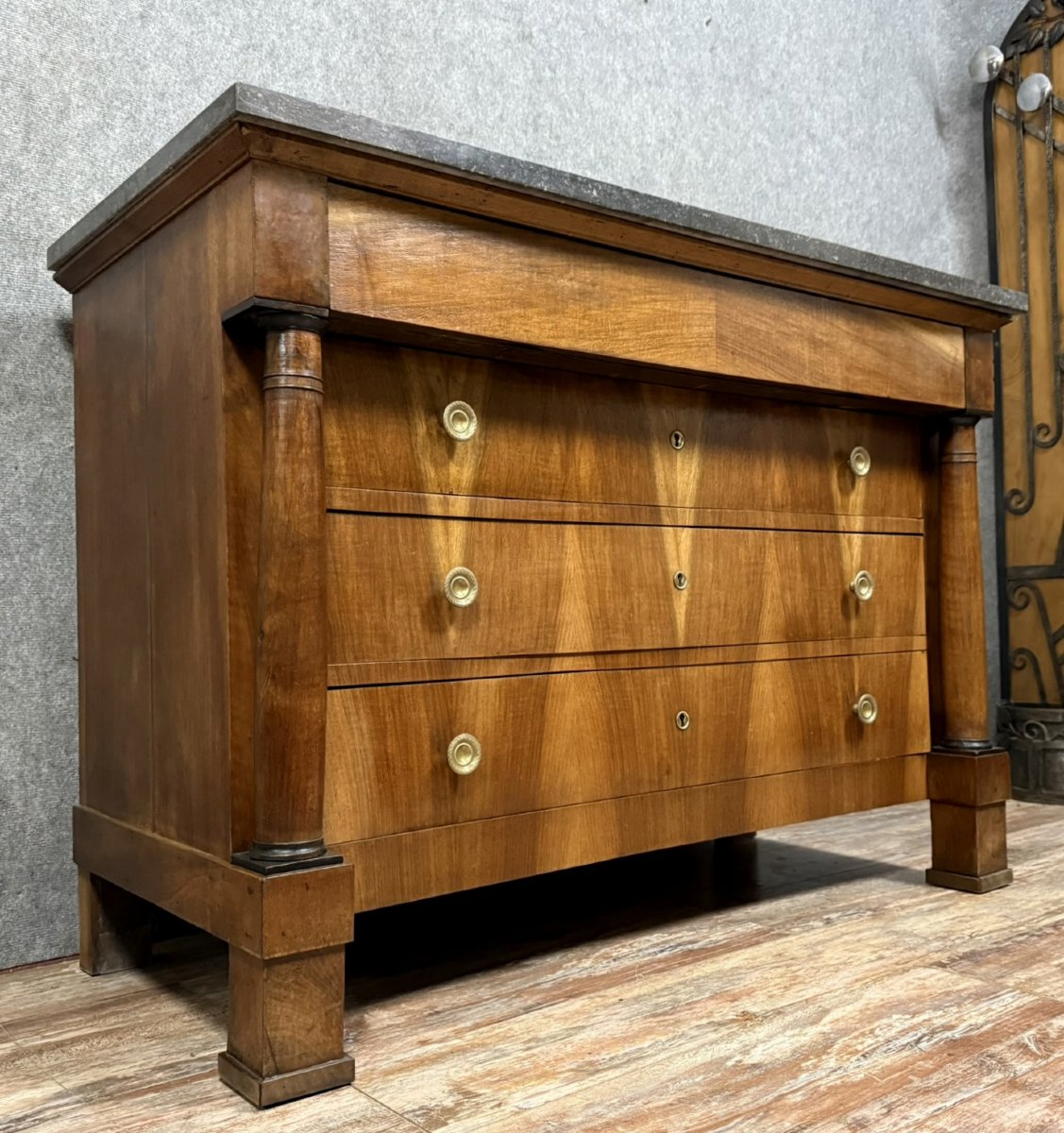 Empire Period Chest Of Drawers In Mahogany -photo-3