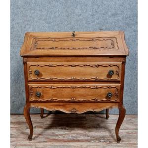 Scriban Louis XV Baroque Commode In Solid Wood 20th Century