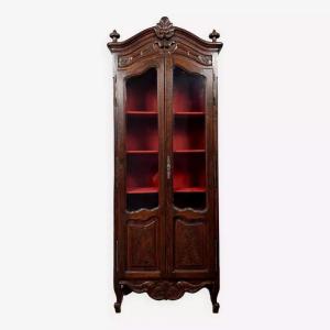 Louis XV Style Provençal Library In Stained Solid Wood