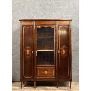 Louis XVI Style Bookcase In Marquetry