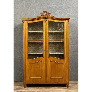 Bibliothèque Louis XV En Bois Clair 