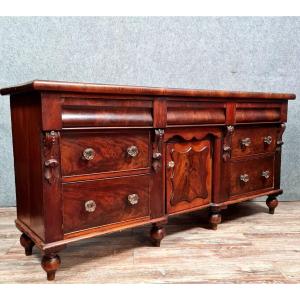 Very Large Mahogany Sideboard Commode Or Sideboard